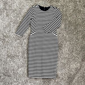 The Limited bodycon striped pencil dress